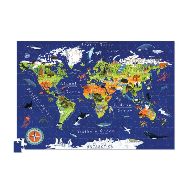 Crocodile Creek Poster Puzzle - 200 Parça - Dünya resmi